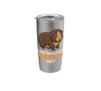 Realmente me gustan los conejillos de indias Ok Cute Teddy Guinea Pig Vaso térmico de acero inoxidable de doble pared
