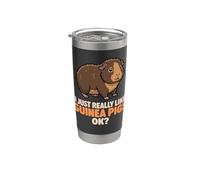 Realmente me gustan los conejillos de indias Ok Cute Teddy Guinea Pig Vaso térmico de acero inoxidable de doble pared