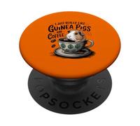 Realmente me gustan los conejillos de indias y el amante del café Juego de palabras humeroso PopSockets PopGrip Adhesivo