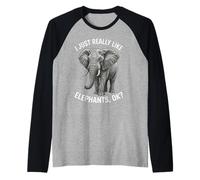 Realmente me Gustan los Elefantes Ok Camiseta Manga Raglan