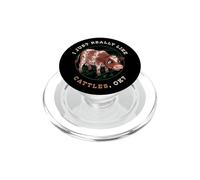 Realmente me Gustan los ganados Ok Animal de Granja Lindo Shorthorn Cow PopSockets PopGrip para MagSafe