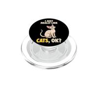 Realmente Me Gustan Los Gatos Ok Amante De Los Animales Lindo Devon Rex PopSockets PopGrip para MagSafe