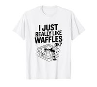 Realmente me Gustan los gofres, ¿Vale? Divertido Amante del Desayuno Camiseta