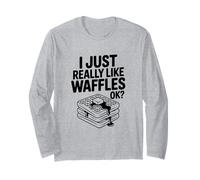 Realmente me Gustan los gofres, ¿Vale? Divertido Amante del Desayuno Manga Larga