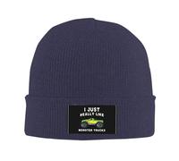 Realmente Me Gustan Los Monster Trucks Hombre Mujer Gorra Holgado Cálido Gorra De Calavera Moderno Gorro De Invierno para Esquí Ciclismo Deporte