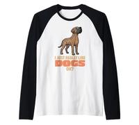 Realmente Me Gustan los Perros Ok Amante de los Animales Lindo Gran Danés Camiseta Manga Raglan