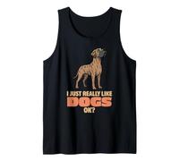 Realmente Me Gustan los Perros Ok Amante de los Animales Lindo Gran Danés Camiseta sin Mangas