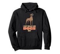 Realmente Me Gustan los Perros Ok Amante de los Animales Lindo Gran Danés Sudadera con Capucha