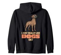 Realmente Me Gustan los Perros Ok Amante de los Animales Lindo Gran Danés Sudadera con Capucha