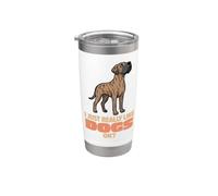 Realmente Me gustan los perros Ok Amante de los animales Lindo Gran Danés Vaso térmico de acero inoxidable de doble pared