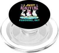 Realmente me Gustan los pingüinos, Ok? Divertido Amante de los pingüinos PopSockets PopGrip para MagSafe