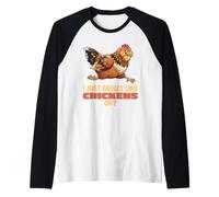 Realmente me Gustan los Pollos Ok Farm Easter Egger Chicken Camiseta Manga Raglan