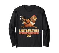 Realmente me Gustan los Pollos Ok Farm Easter Egger Chicken Manga Larga