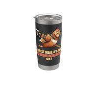 Realmente me gustan los pollos Ok Farm Easter Egger Chicken Vaso térmico de acero inoxidable de doble pared