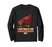 Realmente me Gustan los Pollos Ok Farm Rhode Island Chicken Manga Larga