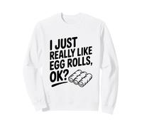 Realmente me Gustan los Rollos de Huevo, ¿Vale? Humor Divertido para los Amantes de la Comida Sudadera