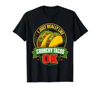 Realmente me Gustan los Tacos crujientes Ok Taco Lover Camiseta gráfica económica