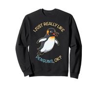 Realmente Me Gustan Pingüinos Ok Animales Amante Rey Pingüino Sudadera