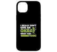 Realmente no le doy a una okra lo que piensas divertidos amantes de la okra Carcasa para iPhone 14 Plus