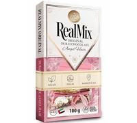 REALMIX Chocolate de Dubái Directamente Desde Dubái EAU - Auténtica Barra de Chocolate Blanco con Pistachos y Angel Hair - Exquisito Chocolate Dubai (100g, Rosa)