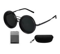REALOKMAN Adjustable Tint Polarized Round Sunglasses Wizy Ballee Adjusta Shades Sunglasses for Men Beach 1-9 Gears Tinted Glasses(1Pc)