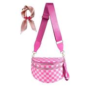 REALOKMAN Gofree the Roomiest Crossbody, Go Free the Roomiest Crossbody, Emmafy Crossbodys Bags for Women, Adjustable Strap(Dark Pink)