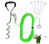 REALOKMAN Golf Training Tool for Drivers & Irons, Weighted Golf Swing Trainer Aid for Practice, Real Golf Ball Experience with 50 Feet Flight, Tempo Swing Trainer for Backyard, Driving Range(Verde)