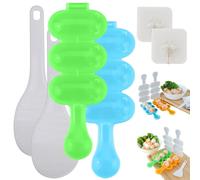 REALOKMAN Rice Ball Shaker Set - Easy DIY Rice Ball Maker, DIY Round Sticky Rice Molds, Cute Ball Shaped Onigiri Mold with Paddle Spoon for Bento, Sushi, Lunch, Food Shaping Kitchen Tool
