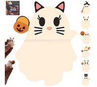 REALOKMAN Sithandsip Ghostees Mystery Phone Buddy, Mini Phone Figure Surprise Toy, Stick-On Halloween Ghost & Pumpkin Telephone Topper, Cute Fun Halloween Telephone All Models Buddy Doll(Style 6)