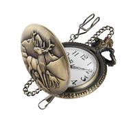 Realpoo Reloj de bolsillo con parche de animales, reloj de bolsillo con diseño de animales tallados para hombre, reloj de bolsillo para hombre con cadena de cintura, CF-new24