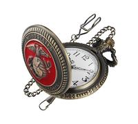 Realpoo Reloj de bolsillo de cuarzo para hombre, esfera de números arábigos con cadena, reloj de bolsillo para hombre, CF-new40