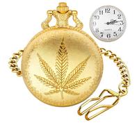 Realpoo - Reloj de bolsillo de cuarzo sólido con flor pequeña con un elegante estilo vintage y esfera de números arábigos, WF-new25, Moda