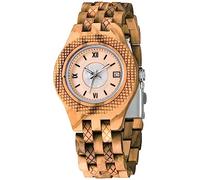 Realpoo Reloj de cuarzo de madera para mujer, correa de reloj de madera analógica de cuarzo, cierre plegable, correa de madera para mujer, Mujeres-QW101, 100%