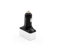 RealPower 176636 - Cargador (Auto, Encendedor de cigarrillos, 5 V, Negro, Plata)