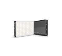 Realpower LightsOn - Luz de vídeo para cámara, baterías Recargables incorporadas, 3200 K-6500 K, Regulable y Ultrafina, con Soporte, 6 filtros de Color para Redes sociales, entrevistas