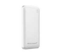 REALPOWER PB-10000 Plus, 10.000 mAh, 20 W, 2 x USB-A, 1 x USB-C