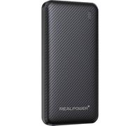 Realpower pb-10000 ssb, 10.000 mah, batería sólida, color negro