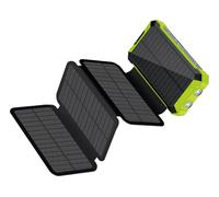 Realpower pb-20000 solar 20000 mah cargador inalámbrico negro, verde