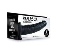 REALROCK Hollow Strap-on - 20.5 cm Black - Black 20.5 cm Hollow Strap-On