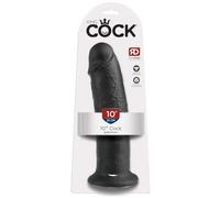 RealRock Realistic Cock 10" With Scrotum Negro Dildo Realista Suave - 775 gr