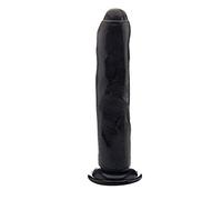 RealRock Realistic Cock 122 Inch No Scrotum Negro Dildo Realista Suave - 1143 gr