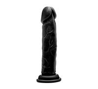 RealRock Realistic Cock 8" Negro Dildo Realista Suave - 406 gr