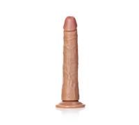 Realrock Slim Realistic Dildo with Suction Cup, Brown, 20.5 cm Size
