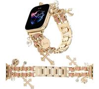 REALSIGN Elegante pulsera compatible con correas de Apple Watch de 38 mm, 40 mm, 41 mm, 42 mm, 44 mm, 45 mm, 49 mm, correa de repuesto con colgantes únicos para iWatch Series 9, 8, 7, 6, 5, 4, 3, 2,