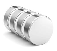 Realth 4 imanes de neodimio de 25mm x 8.5mm in de grosor, imanes permanentes redondos para nevera, oficina, pizarra blanca, proyectos de ciencia, manualidades (MC2508)