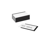 Realth 50 PCS Etiquetas Magnéticas Escribible Portaetiquetas Magnéticos Con Película Protectora Transparente 50MM X 76.2MM para Oficinas, Almacenes y Estanterías Metálicas (MLH2350)