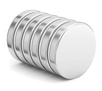 Realth 6 imanes de neodimio de 25mm x 4.25mm in de grosor, imanes permanentes redondos para nevera, oficina, pizarra blanca, proyectos de ciencia, manualidades (MC2504)