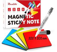 Realth Etiquetas Magnéticas de Borrado en Seco 101 mm x 101 mm, 20 Pcs