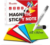 Realth Etiquetas Magnéticas de Borrado en Seco 101 mm x 152 mm, 20 Pcs