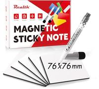 Realth Etiquetas Magnéticas de Borrado en Seco 76 mm x 76 mm, 20 Pcs